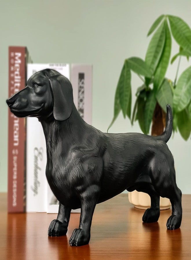 AttoShow Lifelike Dachshund Sculpture - Creative Wiener Dog Figurine Modern Home Decoration for Home Desk Shelf Decor, Cute Resin Animal Statue Collectible Gift for Dog Lovers - Image 1